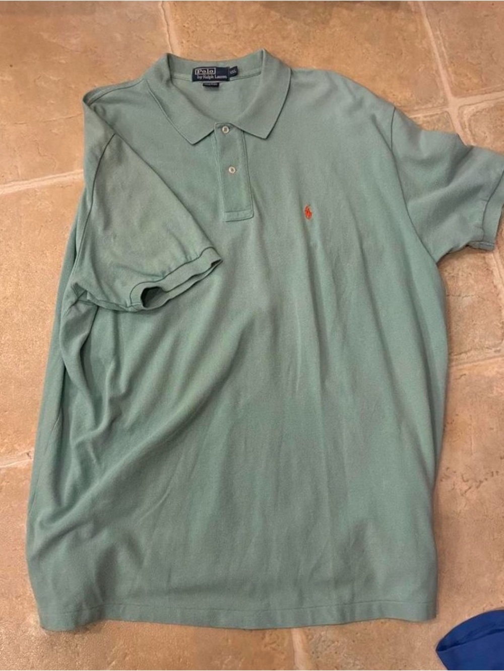 Ralph Lauren Polo Shirt in Mint Green with Orange Pony